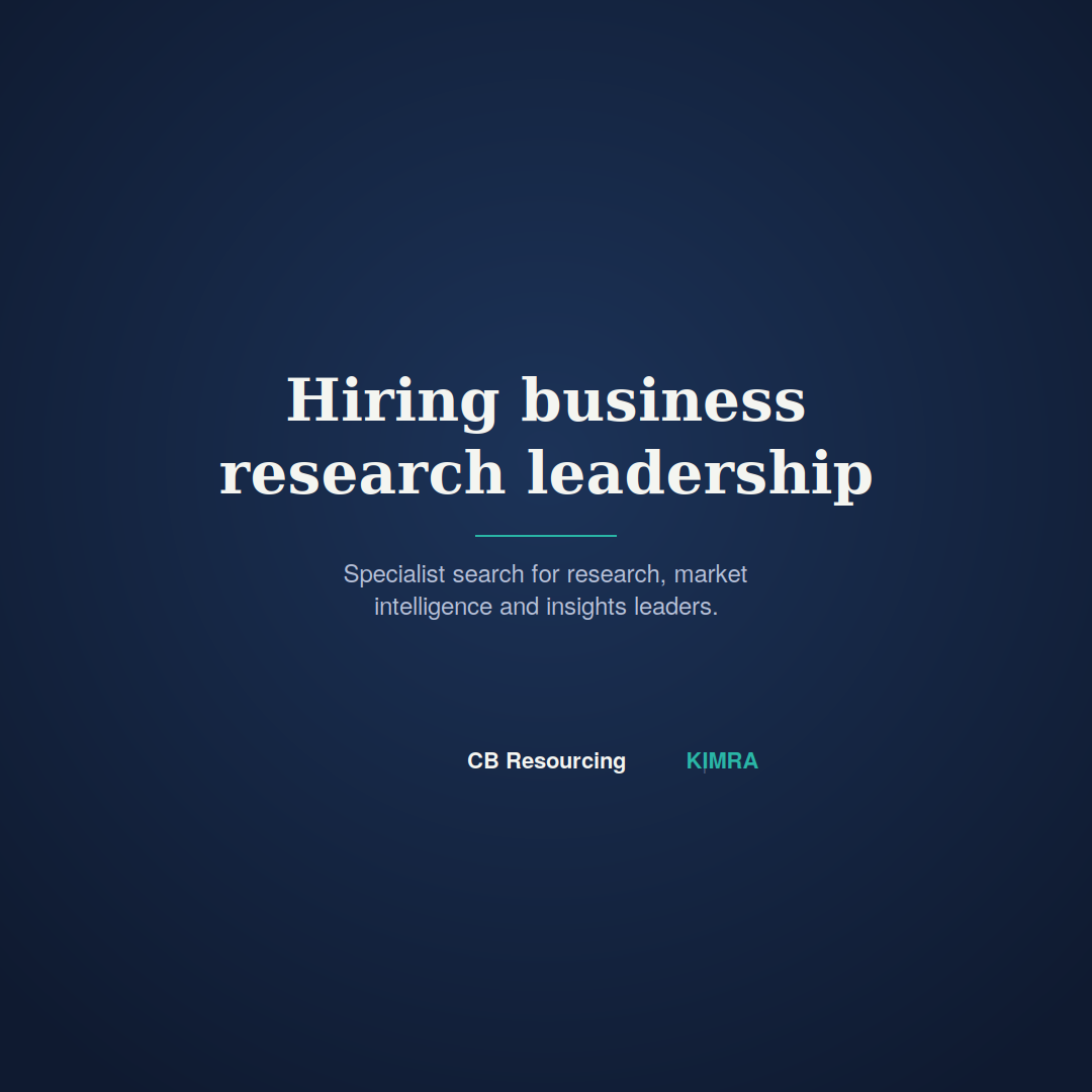 Business Research Has Stopped Being a Back Office Function